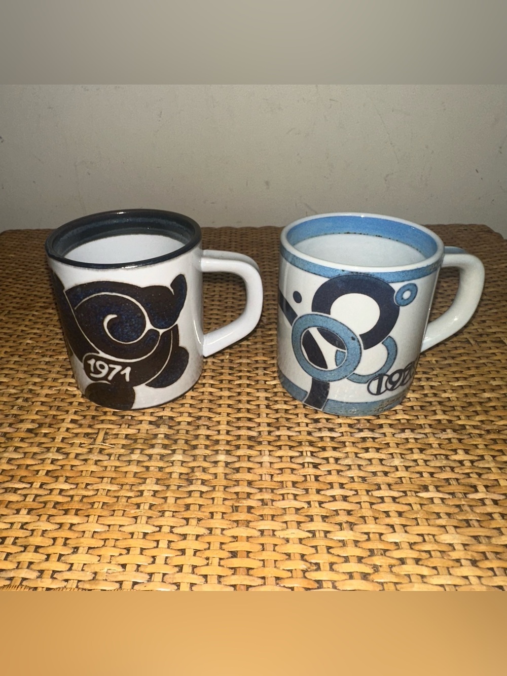 Vintage Royal Copenhagen 1971 1972 Faience Annual 6 Ounce Mug By Hans Andersen